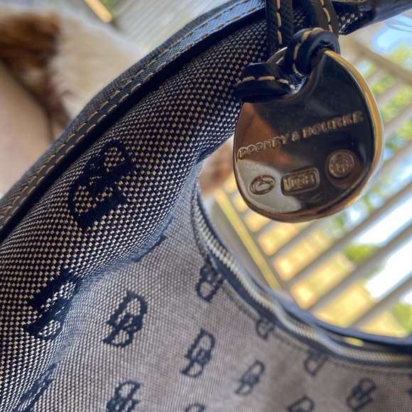 Dooney & Bourke Navy Signature Bucket Bag - Picture 9 of 9